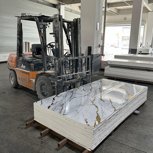 Sıcak satış 1220*2440*3mm Uv mermer levha Pvc <span class=keywords><strong>Faux</strong></span> mermer Panel duvar dekorasyon Pvc mermer levha için - Product Image 5