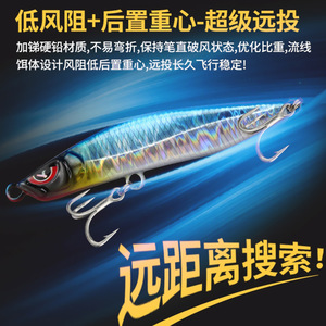 Señuelo de Pesca Aohu Ghost Knife Jig, 14g, Doble Anzuelo, Señuelo de Agua Salada, Señuelo de Fondo, Señuelo VIB de Largo Alcance - Product Image 4