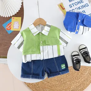 2024 Good Quality Children Fashion Clothes 2Pcs Outfits Summer Boys Wear Printed Casual Style Kids Clothing Wholesale
