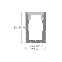 Bande LED en alliage d'aluminium, Extrusion à personnaliser, pour armoire de cuisine, profil LED,
