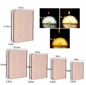 Lampe de lecture LED pliable en papier Tyvek avec couvercle en bois rechargeable par USB pour cadeau créatif - Product Image 2