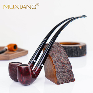 Muxiang Briar Wood Smoking Pipe Bent Type Handmade Tobacco Pipe Men's Accessory - Product Image 2