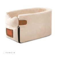 Lit de voiture pliable pour animaux de compagnie, pour console centrale, avec housse en suède amovible et lavable, options de couleurs personnalisées pour chiens de petite et moyenne taille