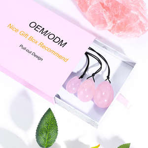 Kit de herramientas de masaje de ejercicio Kegel de huevos Yoni de cristal perforado, juego de huevos Yoni de piedra de Jade de colores Muiti para ejercicio Vaginal de mujeres - Product Image 5