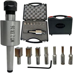 Juego de Portaherramientas Rotatorios ER-16 MT2, 7 Herramientas de Brochado Interno Cuadradas HSS Métricas - Product Image 1