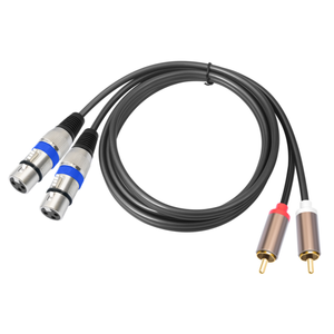<span class=keywords><strong>Cable</strong></span> de Audio Estéreo de Alta Fidelidad (HiFi) de 1.5M, 3M, 5M, 6M de Longitud, Doble XLR Hembra a RCA Macho, <span class=keywords><strong>Cable</strong></span> de Conexión de Audio de Alta Resistencia, 2 XLR Hembra a 2 RCA Macho - Product Image 2
