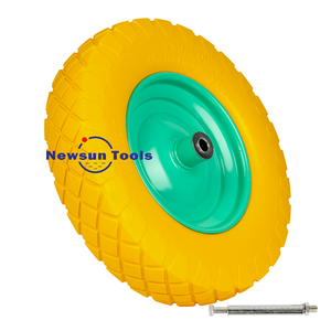 NS Chine Vente en gros 4.80/4.00-<span class=keywords><strong>8</strong></span> 16" Nouvelle roue pleine en mousse PU anti-crevaison pour <span class=keywords><strong>brouette</strong></span> et chariot, avec roulements <span class=keywords><strong>5</strong></span>/<span class=keywords><strong>8</strong></span>" <span class=keywords><strong>3</strong></span>/4" - Product Image 1