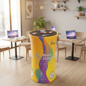 Y2Power REX, Mesa de Carga para Teléfonos Móviles de Diseño Popular para Bares, Hostelería, Restaurantes y Cafeterías, con Carga Rápida y Exhibidores - Product Image 1
