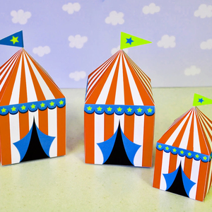Caja de Regalo para Cupcakes con Diseño de <span class=keywords><strong>Circo</strong></span> / Caja de Regalo para Fiestas de Cumpleaños con Diseño de Carpa de <span class=keywords><strong>Circo</strong></span> / Caja de Dulces para Fiestas de Cumpleaños con Diseño de <span class=keywords><strong>Circo</strong></span> - Product Image 1