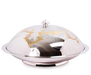 Plateau de service multifonction en acier inoxydable avec couvercle en dôme pour le service et la protection des aliments - Product Image 5