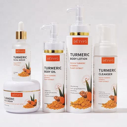 Ensemble de soins de la peau curcuma