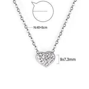 Pendentif de bijoux à la mode en acier inoxydable pour femmes, colliers en acier titane pour la fabrication de colliers, 316L