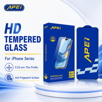 Protection d'écran en verre trempé HD transparent anti-traces de doigts, anti-rayures 9H, couverture intégrale ultra-fine pour iPhone Dou