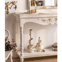 Vente en gros rétro blanc pays français Design européen Console en bois Antique Table pour salon entrée couloir