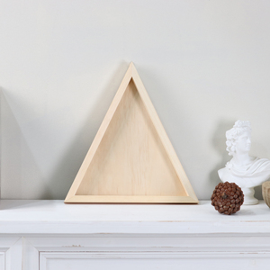 Base in Legno Grezzo Triangolare Versatile per Insegne Personalizzate, Decorazione Murale in Stile Rustico - Product Image 2