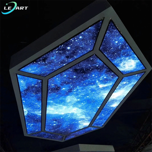 Decorative Panel <strong>Coffered</strong> Print 3d Pvc Stretch Star Sky Celling Designs for Interior Lobby Wall and <strong>Ceiling</strong> Photo - Product Image 5