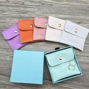 Nouveaux sacs d'emballage pour bijoux, pochette à bijoux orange avec logo personnalisé - Product Image 5