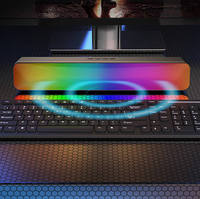 Altavoz Portátil - Doble Driver, Sonido Estéreo HiFi, Bajos Envolventes, Luz LED de Colores para Cine en Casa, PC, TV, Fiestas