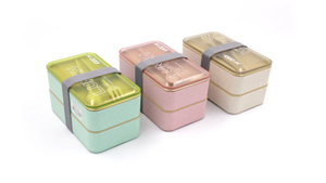 Fiambrera Bento de plástico con tapa plana Rectangular de trigo y paja, contenedor a prueba de fugas - Product Image 5