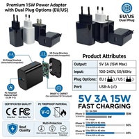 Adaptor Perjalanan Pengisi Daya Aksesoris Ponsel Elektronik Pengisi Daya Smartphone USB Plug Celulares Travel Cargadores Para Celular