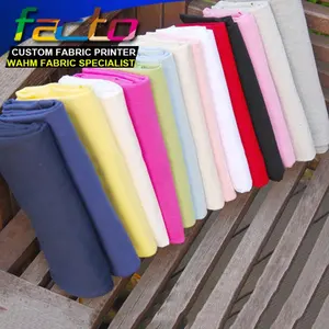 Toptan katı renk pamuklu likralı kumaş özel düz boyalı pamuklu jarse kumaş iç çamaşırı ev tekstil ürünleri için