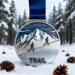 Medalla de carrera de invierno de moda promocional de alta calidad, diseña tu propia MEDALLA DE Metal única al por mayor para deportes - Product Image 1