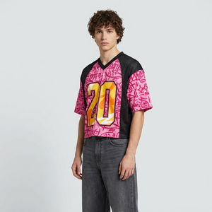 Camiseta de algodón pesado 300GSM estilo streetwear OEM al por mayor, con efecto desgastado por el sol, oversize, corte cropped, gráfico, con logo personalizado para hombre - Product Image 1