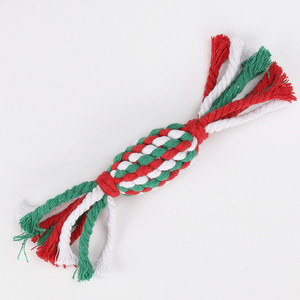 Cartone animato natale nodo corda di cotone giocattoli da masticare per cani la pulizia dei denti forniture per animali domestici - Product Image 2