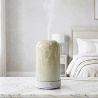 Humidificateur à ultrasons électrique en verre et diffuseur d'huiles essentielles, lumière LED 7 couleurs, écologique, usage domestique, garantie 1 an