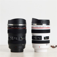 Seaygift Nouvelle Tasse à Café / Mug / Thermos Personnalisé en Forme d'Objectif d'Appareil Photo EF 24-105mm en Acier Inoxydable