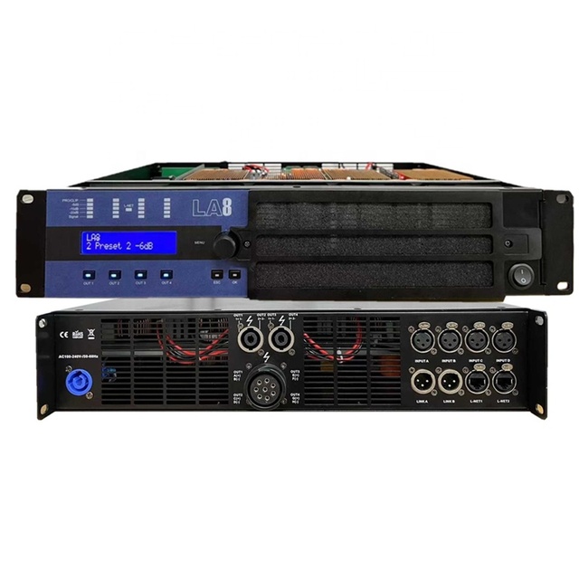 LA8 Professional Active Audio Amplifier Digital Power Amplifier with DSP DLSE SOUND