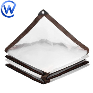 Bâches en plastique personnalisées bâche transparente en Pe PE-HD imperméable à l'eau robuste toit de jardin bâche en vinyle transparent imperméable pour balcon - Product Image 1