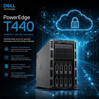 Servidor en Torre Dell PowerEdge T440 Confiable, Xeon Escalable, Doble Socket, Alto Rendimiento, Estación de Trabajo para Oficina