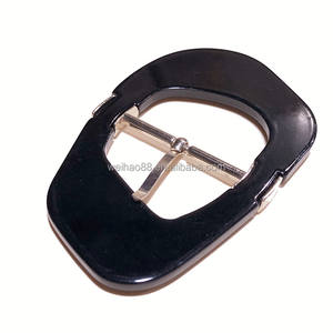 Hebilla de resina Pentágono con hebilla negra hexagonal de metal acrílico Hebilla de vestido para prendas de niñas - Product Image 5