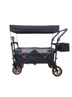 Vente chaude en aluminium portable bébé poussette Wagon 4 sièges plage Wagon pour le camping en plein air avec auvent personnalisable OEM pris en charge