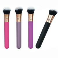 Masseur clitoridien rechargeable 10 vitesses en forme de pinceau de maquillage, vibromasseur féminin en forme de balle de maquillage