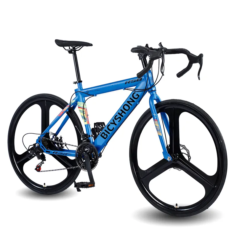 Toptan çin fabrika ucuz fiyat yüksek oem yarış bisiklet yol bisikleti karbon çelik çerçeve 700C 24 hız bisiklet yol bisikleti erkekler için