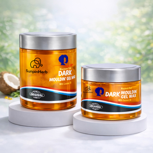 Cire coiffante gel marocaine noire à tenue maximale avec huile de coco, sans résidus, pour tresses, locks et cheveux afro, vente en gros - Product Image 2
