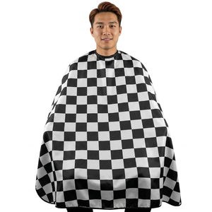 Capa de Peluquería Personalizada de Poliéster Pongee Impermeable y Antiestática para Hombre, Ajustable, con Logotipo Personalizado - Product Image 4