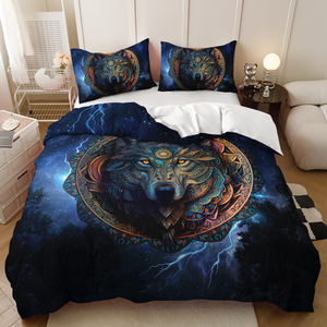 Parure <span class=keywords><strong>de</strong></span> lit moderne en polyester 3D motif dessin animé animal, ensemble 3 pièces taille double pour la maison - Product Image 4