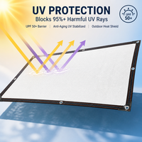 Filet d'ombrage blanc en HDPE résistant aux UV, à haute opacité, imperméable, pour serres agricoles