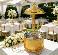 Nouvel Arrivage Réchaud de Buffet Doré en Acier Inoxydable 8L à Alimentation au Carburant pour Mariages, Hôtels, Traiteur et Banquets, Design Voiture
