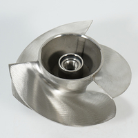 Hélice de moteur marin neuve en acier inoxydable brossé à 3 pales de 161 mm 14/19 pour remplacement de jet ski BRP GTX LTD 300/GTX 300/GTR 300