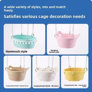 Lit suspendu <span class=keywords><strong>pour</strong></span> petits animaux, nid chaud en coton à trois couches <span class=keywords><strong>pour</strong></span> hamster, gerbille, rats de compagnie - Product Image 4