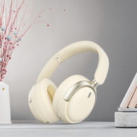 Headset atas telinga Mode ganda nirkabel, Headset aktif pengurang kebisingan nirkabel dapat dilipat penghilang kebisingan latensi rendah untuk Olahraga