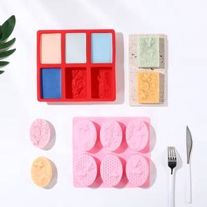 La fábrica MUYULINS puede personalizar un molde de abeja de 6 cavidades y múltiples formas, molde de jabón de silicona antiadherente de grado platino LFGB, libre de BPA. - Product Image 4