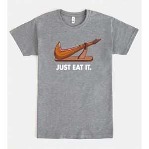 T-shirt Just Eat IT in cotone grigio, abbigliamento promozionale - Product Image 1