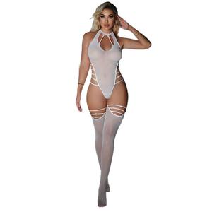 2026春季透视成熟女性渔网开裆全身连体裤网状紧身衣性感尼龙透视内衣 - Product Image 6