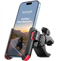 Support de téléphone pour moto Lamicall BP12, grand format, fixation rapide 1s, support de vélo, pince de fixation pour smartphone
