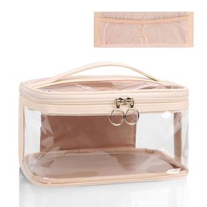 Clear <b>Makeup</b> Organizer Bag Portable Cosmetic Bag, Cute Transparent <b>Case</b> for Women and Girls Traveling Storage with Zipper - Product Image 2